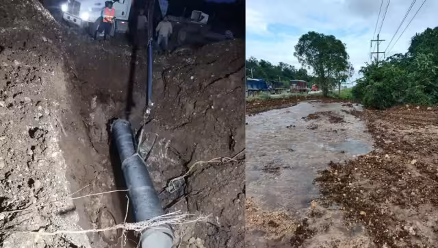 Las labores tardaron varias horas, por lo que personal de la CAPA se comprometió a que hoy quedaría lista la reparación, para que se cuente con el servicio.