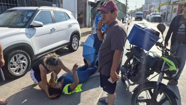 Mujer resulta lesionada tras ser atropellada en la colonia Obrera.