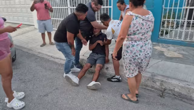Hombre convulsiona en calles de la colonia Fátima.