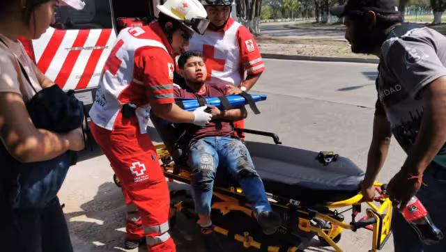 Fueron trasladados por la Cruz Roja Mexicana