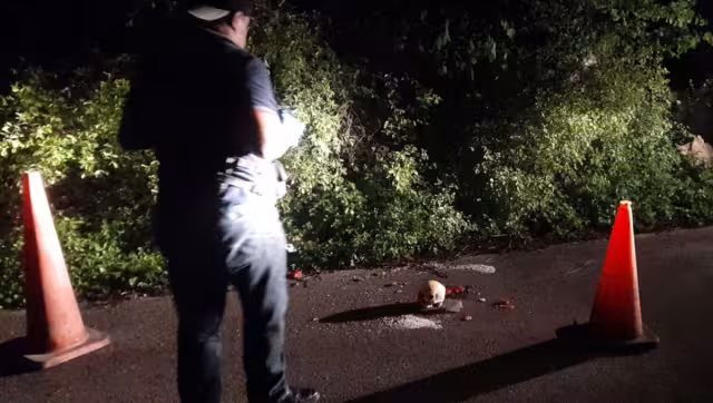 En el lugar se encontraron cráneos, veladoras rojas, una vela negra y un círculo de sal