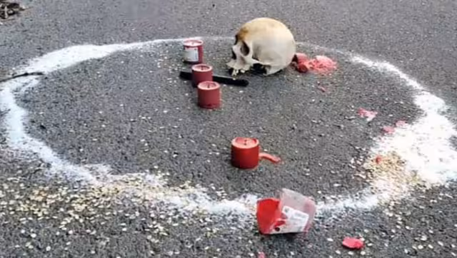 En el tramo hacia Canican se encontró un cráneo rodeado de sal