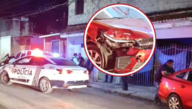 Choca vehículo estacionado e intenta darse a la fuga