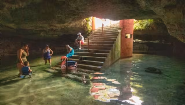 Este cenote se encuentra a casi una hora de Mérida