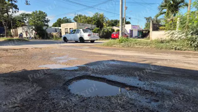 Los tramos más dañados se ubican a la altura de la calle 17, en la colonia Nueva Espera.