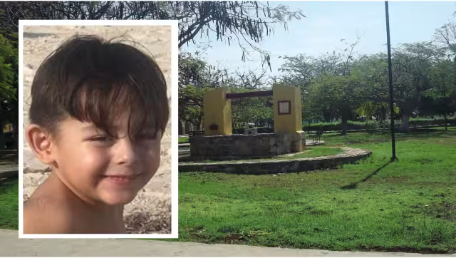 El menor tiene una mancha de nacimiento de color café claro en la pierna
