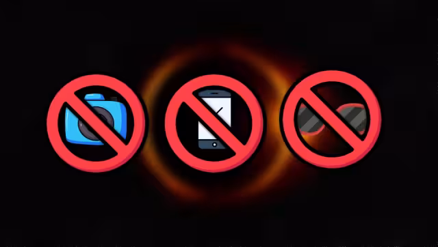 Cámaras, celulares y lentes de Sol no se deben usar para ver el Eclipse