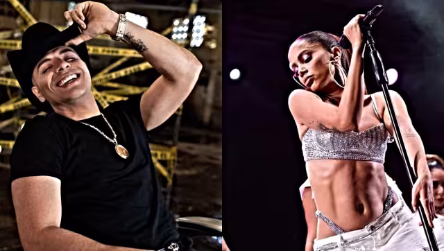 Eduin Caz no perdió la oportunidad de unirse al ‘Anitta Challenge’ durante el show de Grupo Firme en el Foro Sol. Foto: Instagram