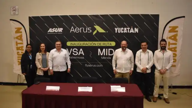 Los vuelos saldrán de Villahermosa a las 18:00 horas, con llegada a Mérida a las 19:50