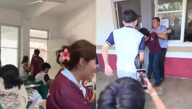 Los estudiantes discutieron dentro del salón de clases