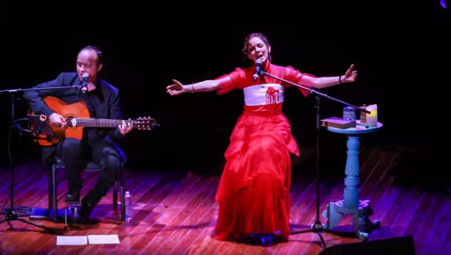 Con poemas y canciones, María San Felipe presentó su recital