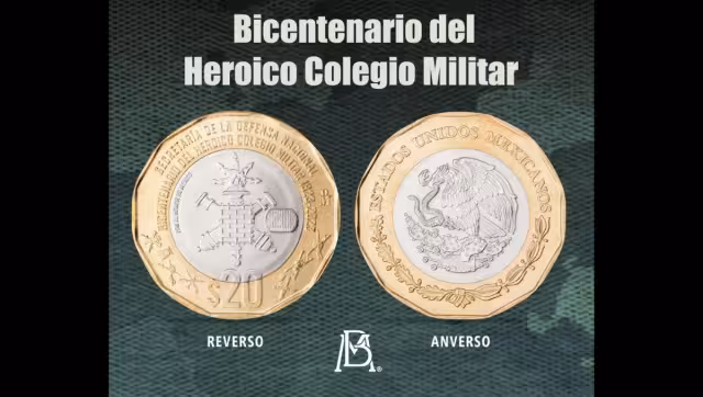 Banxico acuñó una moneda conmemorativa por el Bicentenario del Heroico Colegio Militar