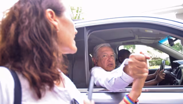 AMLO recorrió 152 kilómetros del Tramo 3, Calkiní-Izamal