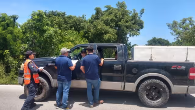 La camioneta venía de otra parte del país