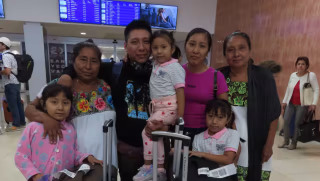 Rafael Alpuche Uicab fue recibido por su familia