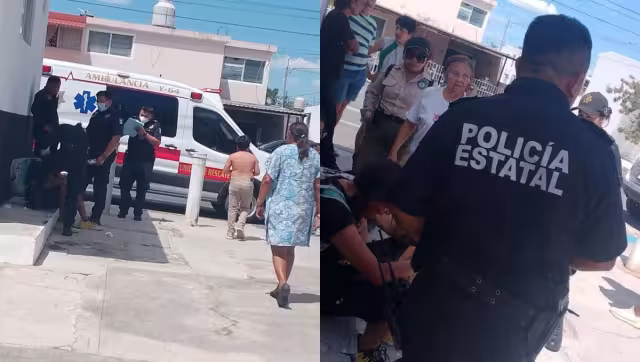 Durante el altercado, uno de ellos agredió al otro y posteriormente se retiró del lugar.