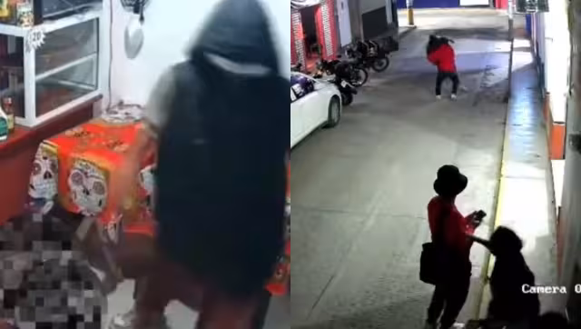 El padre del menor alcanzó al sujeto para golpearlo afuera de la pizzería