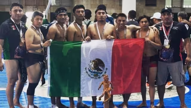 México se llevó el trofeo de primer lugar en el juego de pelota maya