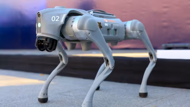 Perros robot; seguridad en el Estadio de Monterrey para el Mundial 2026.