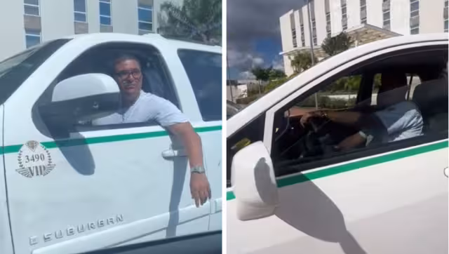 Los taxistas cerraron el paso al automóvil donde viajaban los turistas