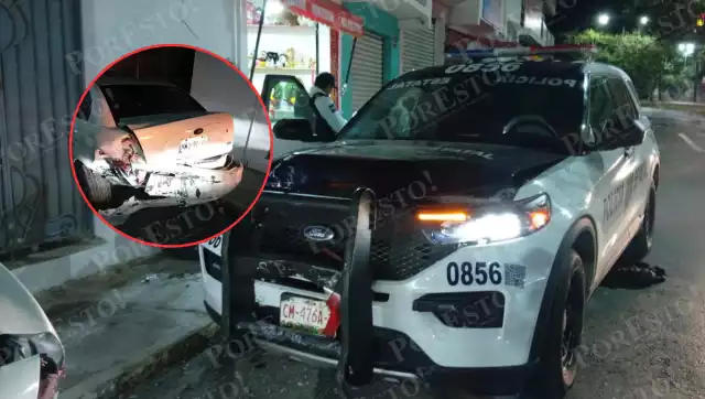 Un patrullero protagonizó un accidente vial en la avenida Concordia tras quedarse dormido al volante.