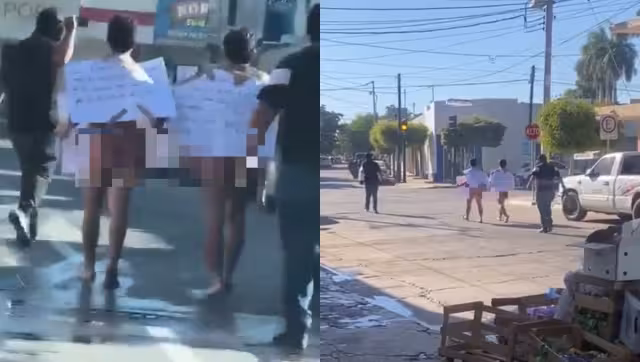 Los dos jóvenes caminaron desnudos por las calles de Guasave