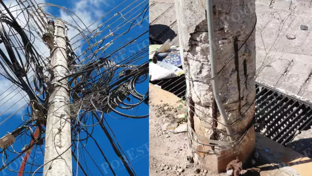 Poste de la CFE en mal estado pone en riesgo a familias de Hopelchén