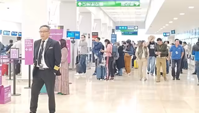 El vuelo 823 que debió salir a las 07:28 se canceló por una avería del avión de Aeroméxico