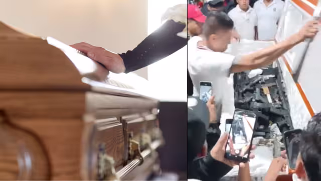 El funeral estuvo lleno de sicarios. Foto: Especial