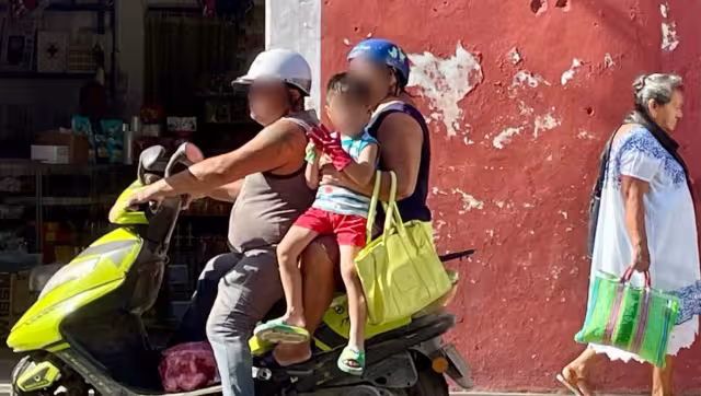Urge mayor vigilancia en Motul para evitar que niños viajen en motocicletas sin medidas de seguridad