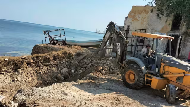 Este Oxxo pintaba para ser uno de los más vistosos al situarse a orillas del mar