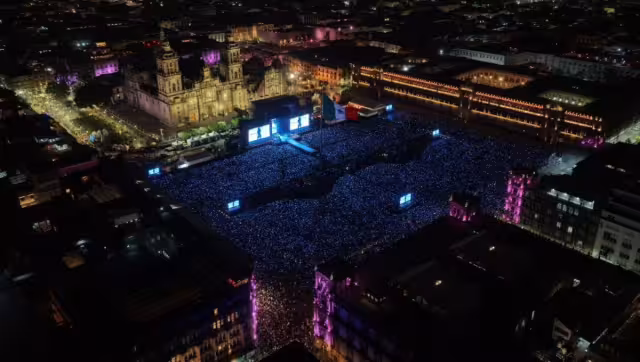 Shakira rompe récord en el Zócalo de la CDMX con 400 mil asistentes.