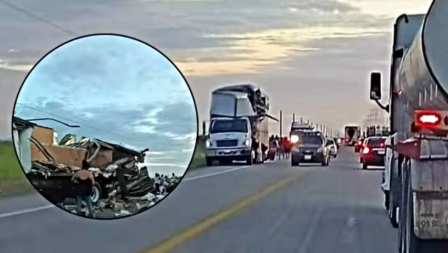 Habitantes de Sabancuy e Isla Aguada arribaron para rapiñar el cargamento de botellas de alcohol