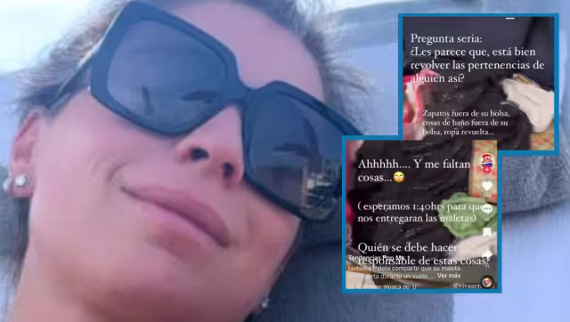 La protagonista de películas y series acusó que su equipaje le fue entregado sin candado y con su contenido revuelto