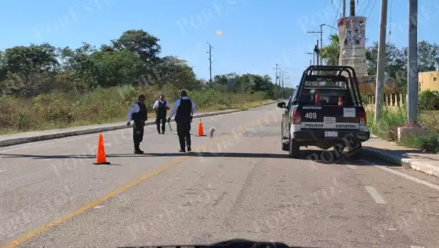 Policías acordonaron la zona y dieron aviso a la Fiscalía.