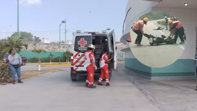 El herido fue auxiliado por trabajadores del Tren Maya