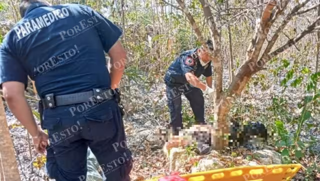 Agentes de seguridad y emergencias rescataron al abuelito en Peto