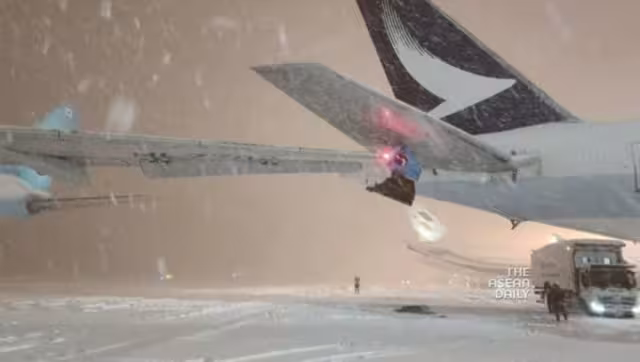 Este martes se registró el choque entre las alas de un avión de Korean Air lines y otro de Cathay Pacific Airways en el aeropuerto de Chitose en Japón