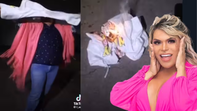 Quemaron su playera como forma de mostrar su molestia. Foto: Especial