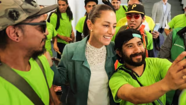 Claudia Sheinbaum recibió la constancia del senador Manuel Velasco
