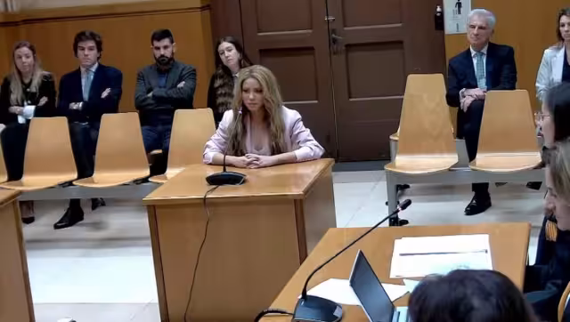 Shakira ante el juzgado. Foto: Especial