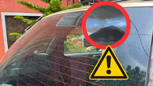 Los autos se comienzan a llenar de ceniza en la CDMX. Foto: Especial