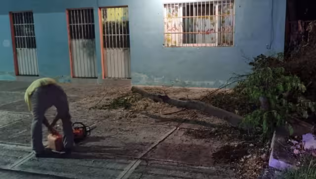Los postes de telefonía ya se encontraban en mal estad, por lo que fueron fáciles de derribar