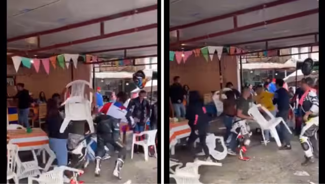 La pelea llegó hasta la cocina donde causó destrozos