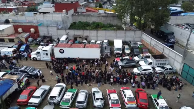 Localizan tráiler con 229 migrantes, autoridades revisan su estado de salud.