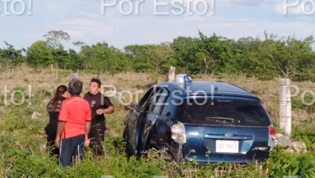 Volcadura carretera Buctzotz-Temax con varios lesionados