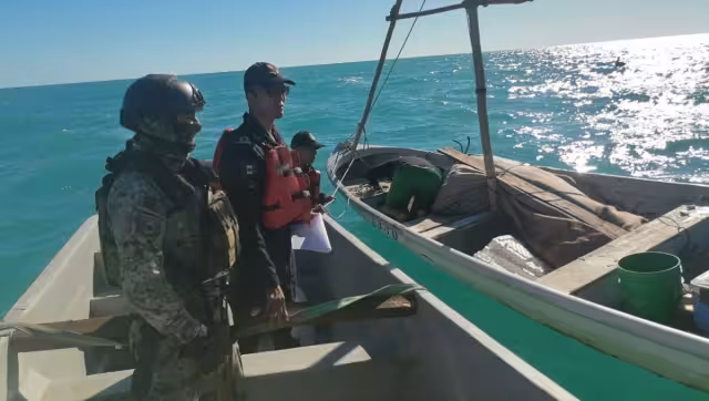 La Marina encabezó el operativo en altamar en Celestún
