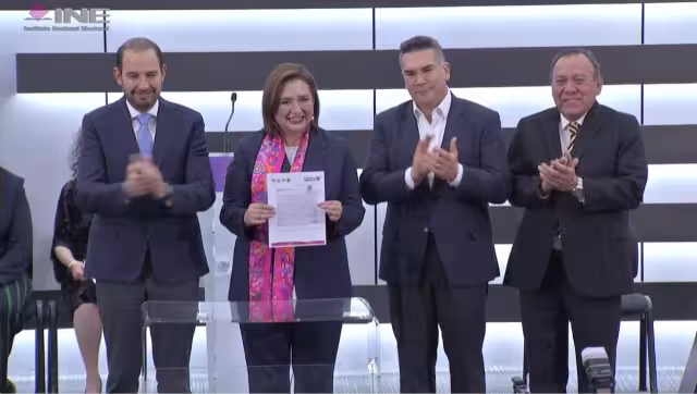 Xóchitl Gálvez realizó ante el INE el registro de su candidatura presidencial para los comicios del 2 de junio