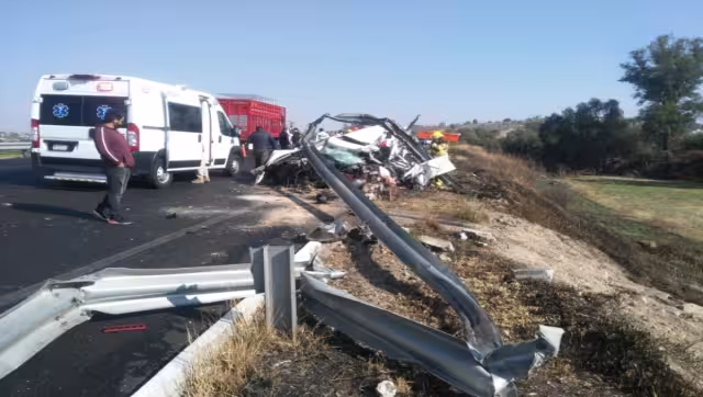 El accidente se registró en el kilómetro 10-724 de la autopista Puebla- Tlaxcala