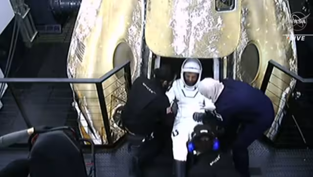 La llegada de los astronautas. Foto: Especial